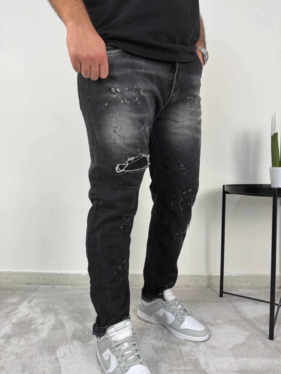 JEANS MED 01 BLACK
