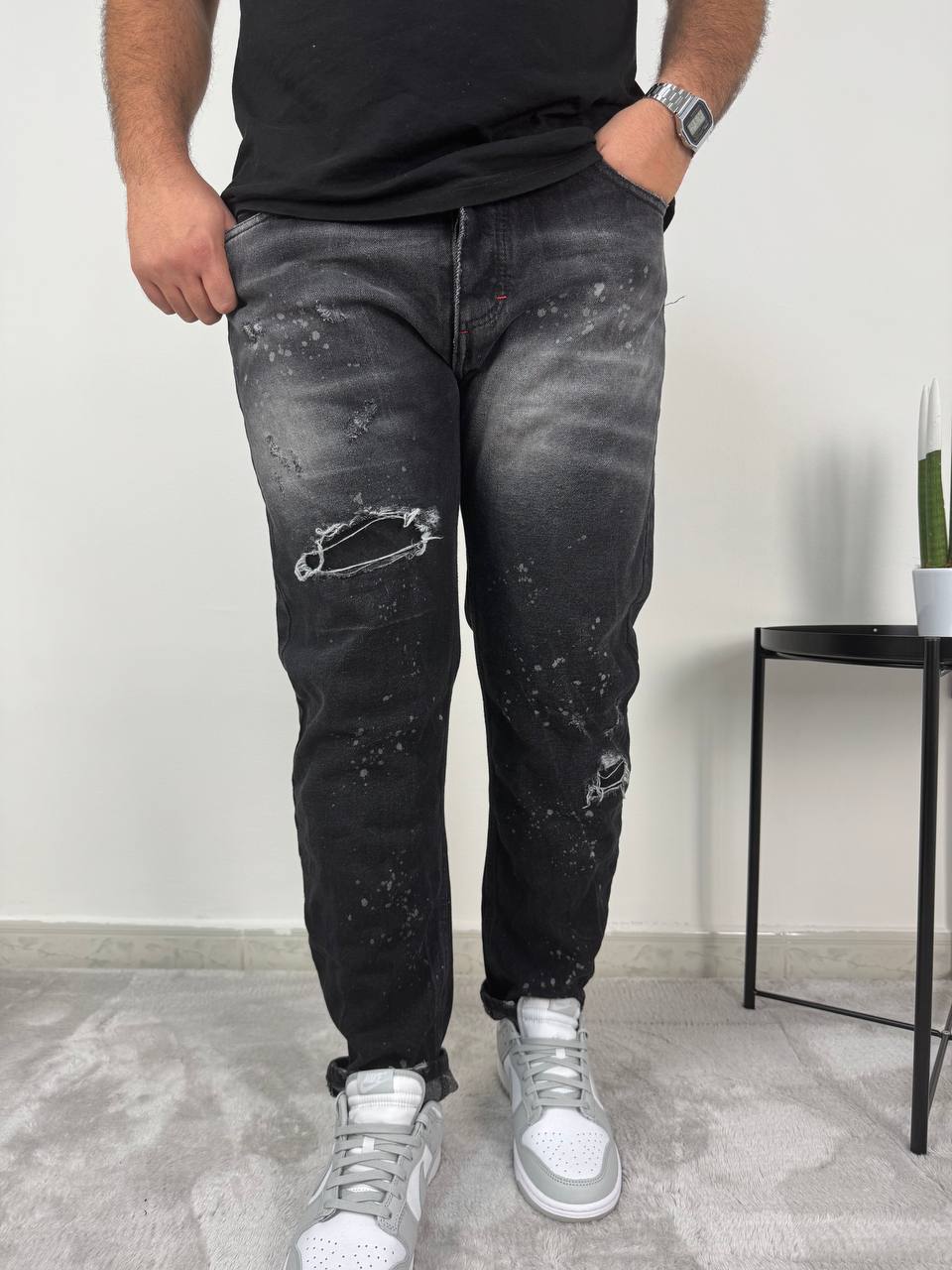 JEANS MED 01 BLACK